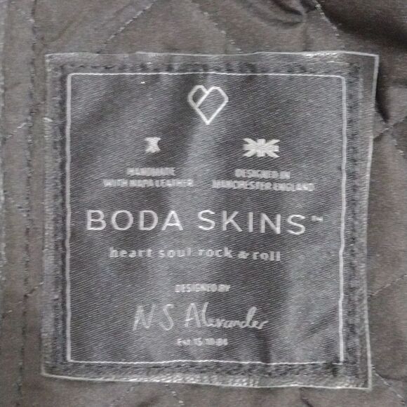 BODA SKINS N S Alexander Premium Black Leather Moto Jacket 2 Luxe Edgy Biker Fit - Picture 17 of 17